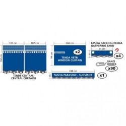 Set 9 pz tende microfibra per camion modello Premiere