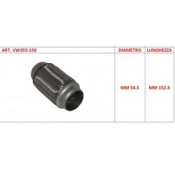 Flessibile universale per auto diametro 54mm L 15 cm