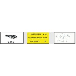 Codini marmitta sfalsati tipo audi vw doppio 76mm SX