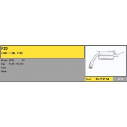 Scarico Sportivo bmw F20 114d 116d 118d diesel dal 2013