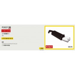 Scarico sportivo paugeot 308 doppia uscita da 76mm