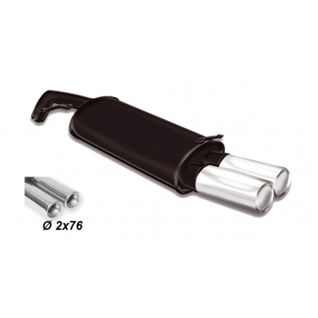 Scarico sportivo paugeot 308 doppia uscita da 76mm