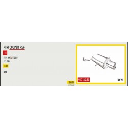 Scarico sportivo bmw mini r56 r57 r58 uscita singola da 90mm