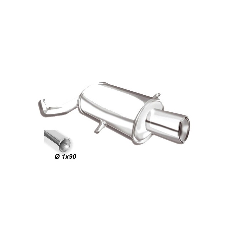 Scarico sportivo bmw mini r56 r57 r58 uscita singola da 90mm