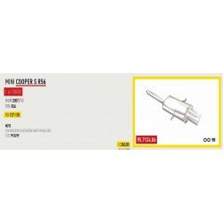 Scarico sportivo per BMW mini r56 S uscita doppia da 90mm