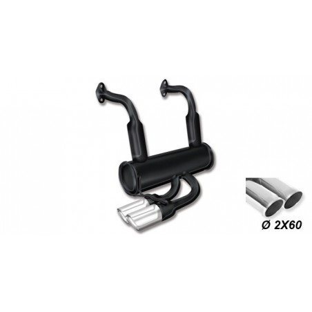 Scarico sportivo doppio scarico fiat 500 old style 60mm