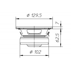 woofer mediobasso ciare cw131 130mm 180watt