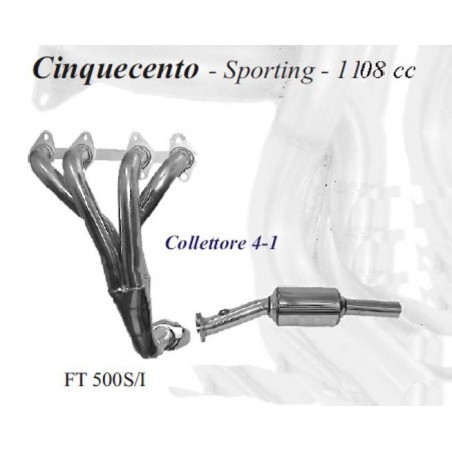 Collettore fiat 500 1100cc sporting 4 in 1