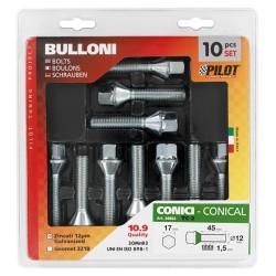 Set 10 bulloni conici - TC2 filetto: M12x1,5