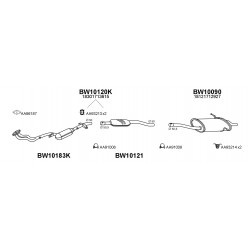 BMW E46 Marmitta silenziatore posteriore 318d 320d