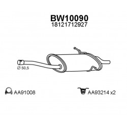 BMW E46 Marmitta silenziatore posteriore 318d 320d