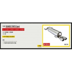 Silenziatore sportivo Posteriore FIAT Grande PUNTO IV SPORT 1.4 16V 1.3 MJet 1.9Mjet
