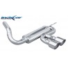 Marmitta sportiva focus III inox car doppia da 100mm