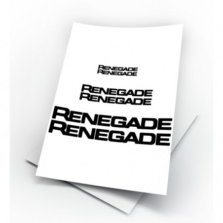 Adesivi jeep renegade logo kit da 9 pezzi