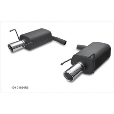Doppio scarico sportivo per alfa 159 90mm acciaio