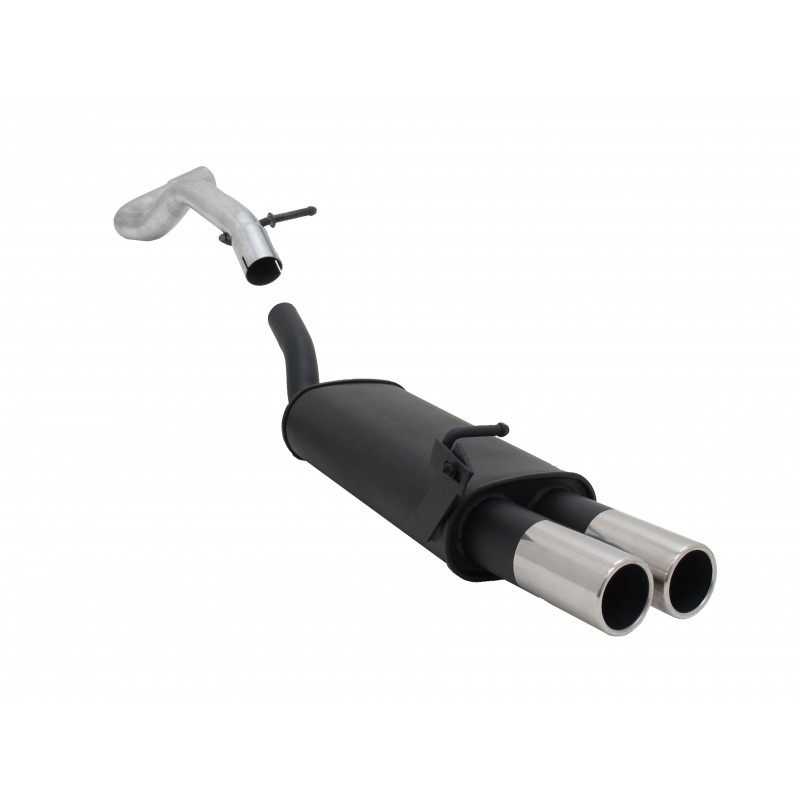 Scarico sportivo Novus per Audi A3  Seat Leon  VW Golf 4 2x76mm