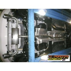 scarico sportivo fiat 500x doppio duplex acciaio ovale