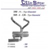 marmitta sportiva fiat 500 old 1973 80mm inox