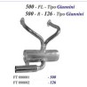 marmitta sportiva fiat 500 old 1973 80mm inox