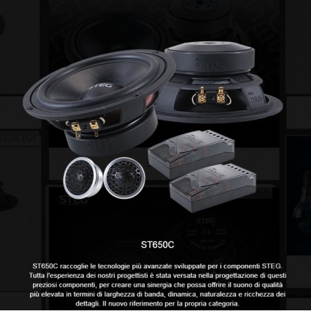 KIT DUE VIE 165MM STEG ST650C TWEETER E CROSS OVER INCLUSI