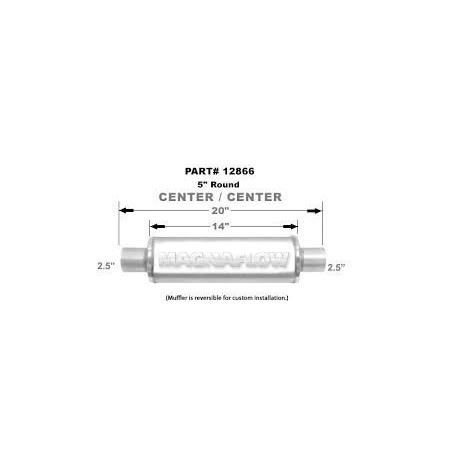 marmitta scarico universale magnaflow 12866 2.5'' 63.5mm