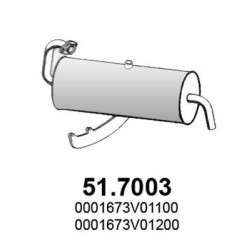 Silenziatore posteriore marmitta SMART 800 0.8 CDi FORTWO 1999 in poi