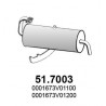 Silenziatore posteriore marmitta SMART 800 0.8 CDi FORTWO 1999 in poi