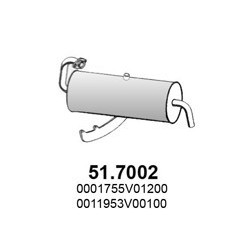 Silenziatore Posteriore SMART 0.6  0.7 CABRIO COUPE' FORTWO euro 2 3 4