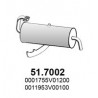 Silenziatore Posteriore SMART 0.6  0.7 CABRIO COUPE' FORTWO euro 2 3 4