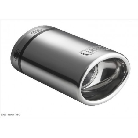 codino terminale ovale acciaio anodizzato scuro 120mm ovale 95 x 65 mm
