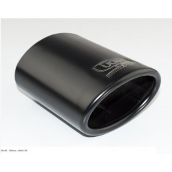 codino terminale ovale acciaio anodizzato scuro 120mm ovale 95 x 65 mm black