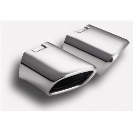 codini terminali marmitta trapezoidali acciaio dx + sx 105 x 80mm