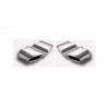 codini terminali marmitta trapezoidali acciaio dx + sx 105 x 80mm