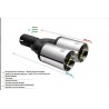 codini marmitta terminali doppi da 80mm double tail acciaio