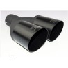 NBL2-90 codini terminali marmitta 2x90mm nero black acciaio verniciato a polvere