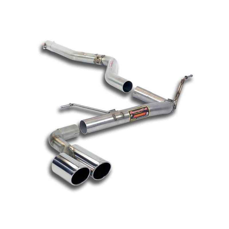 Marmitta sportiva Racing per BMW 320D F30 2 x 80mm acciaio