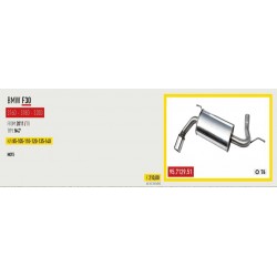 marmitta sportiva bmw f30 316 318 320d uscita singola da 76mm