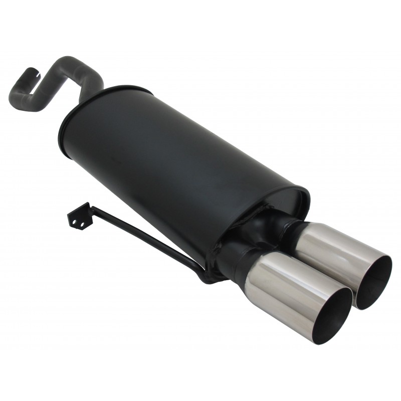 Scarico sportivo per renault Clio III 2x 76mm rl design