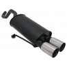 Scarico sportivo per renault Clio III 2x 76mm rl design