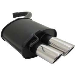 Marmitta sportiva per bmw e90 e91 con 2 uscite da 76 a taglio obliquo