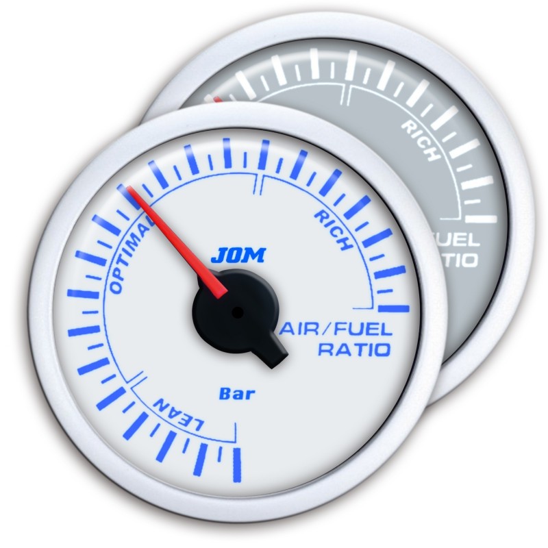 manometro di misurazione per rapporto stechiometrico aria carburante 52mm WHITE