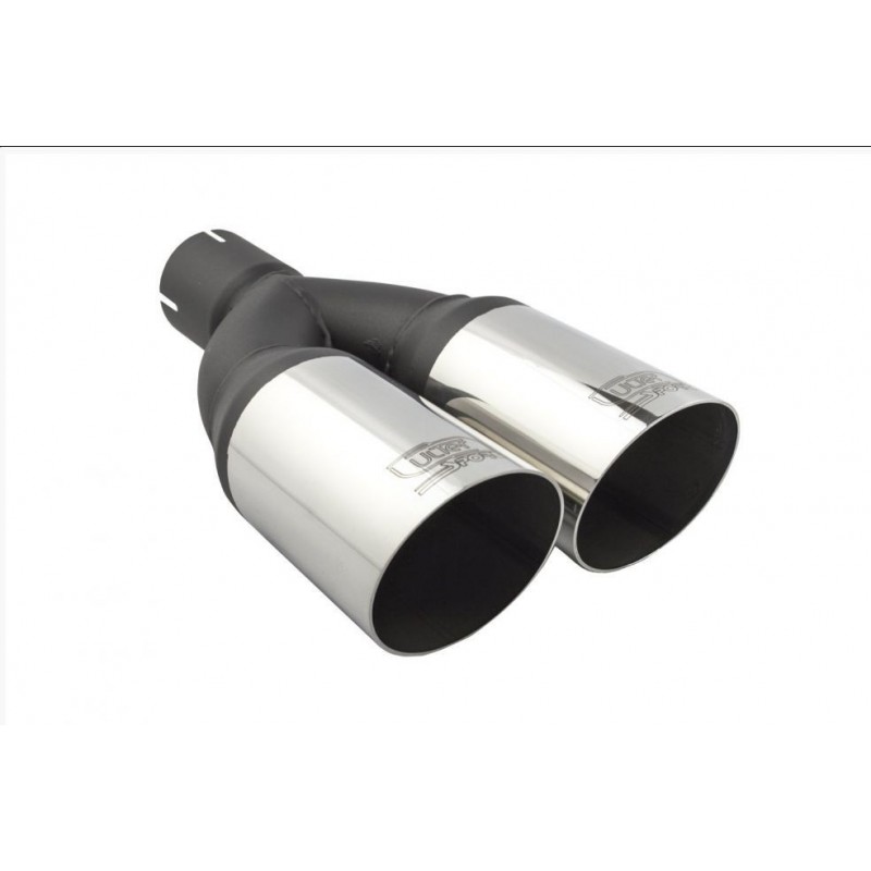 codino marmitta 2 x 70 mm taglio obliquo sottile acciaio Ulter