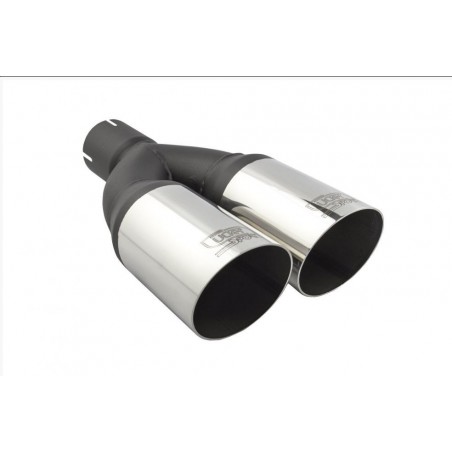 codino marmitta 2 x 70 mm taglio obliquo sottile acciaio Ulter