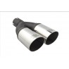 codino marmitta 2 x 70 mm taglio obliquo sottile acciaio Ulter