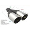 codino marmitta 2 x 70 mm taglio obliquo sottile acciaio Ulter