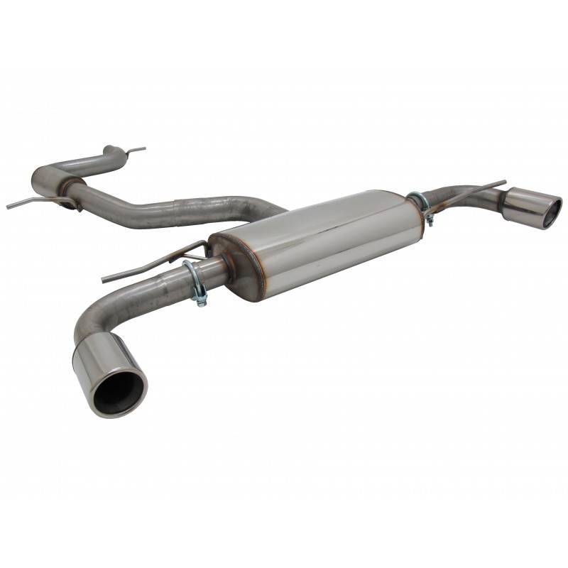 Scarico sportivo completo per Golf 6 tubi da 70mm codini 90mm