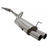 Scarico sportivo completo con posteriore e centrale per opel corsa C 2x76mm