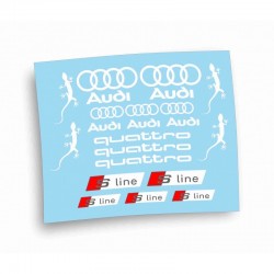 audi s line quattro kit adesivi stickers car kit completo 22pz