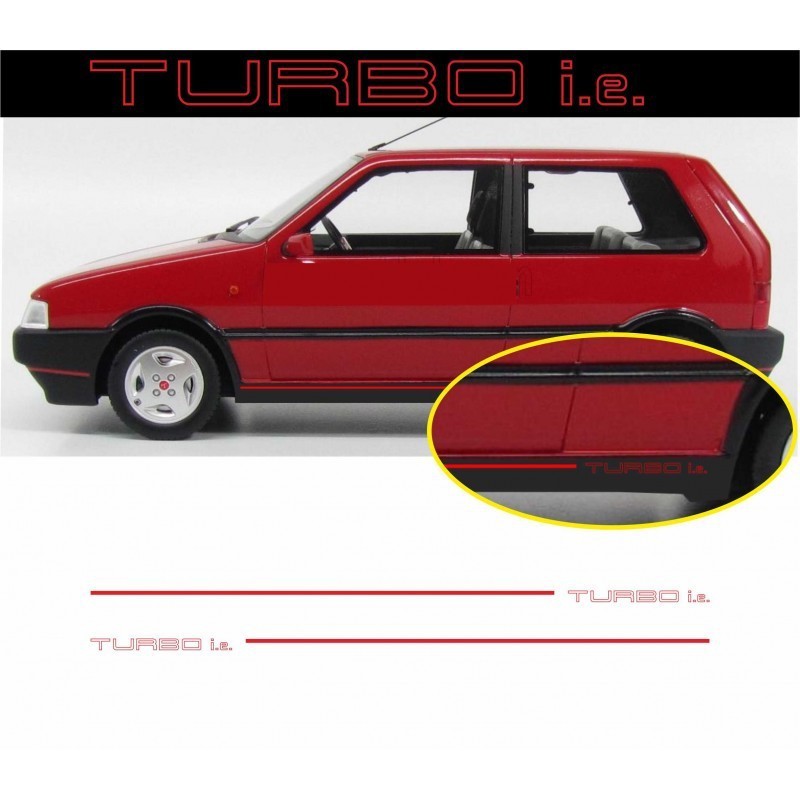 uno turbo i.e. fiat adesivi laterali dx e sx
