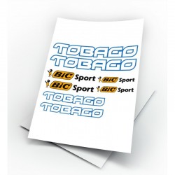 Tobago Bic Sport kit adesivi kayak Canoa stickers personalizzati 8pz